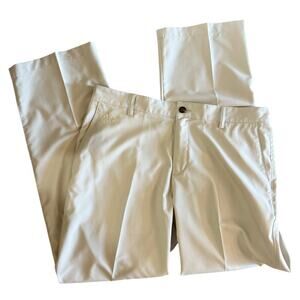 Adidas Men's Climalite Beige Pleated Golf Pants Athletic Pants Size 34x32